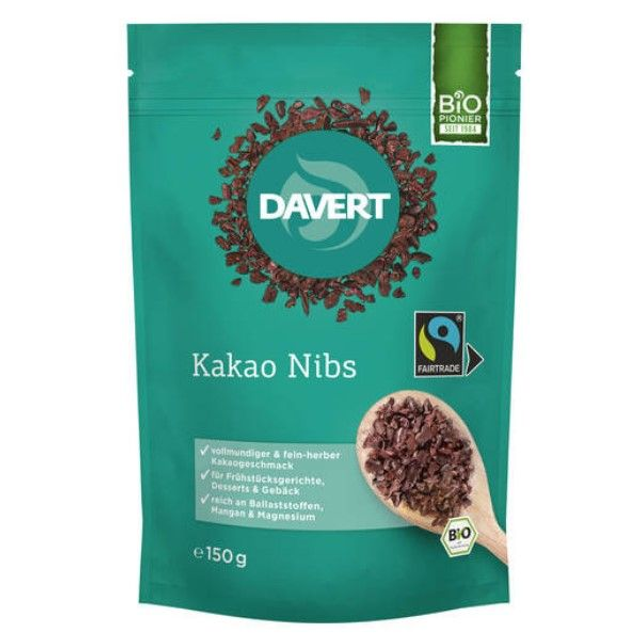 Davert Kakao Nibs 150g Packung 