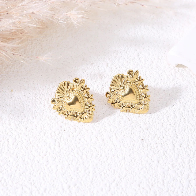 Boucles d'oreilles coeur V