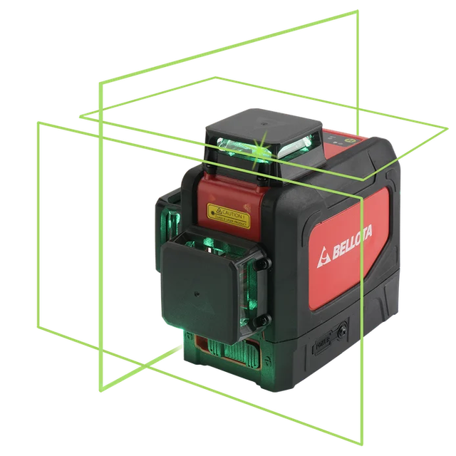 Nivel láser verde 3x360 para trabajos de nivelación / NIV30360V  BELLOTA