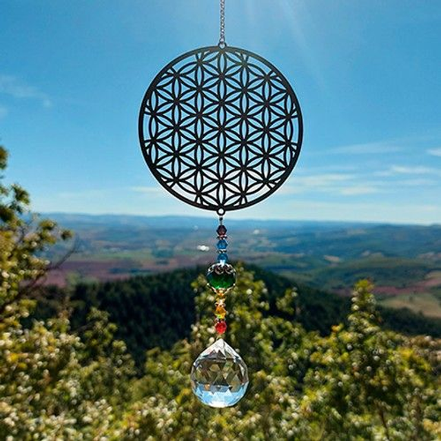 Attrape-soleil en cristal Fleur de Vie