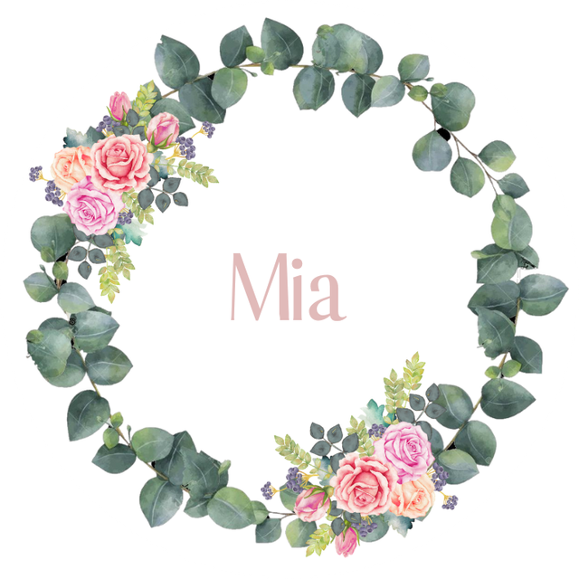 Lot de stickers papier &quot;Mia&quot; - Personnalisable