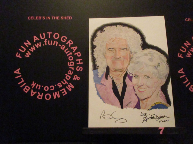 Brian May &amp; Anita Dobson Limited Edition Signed A4 Portrait Drawing Print (7)