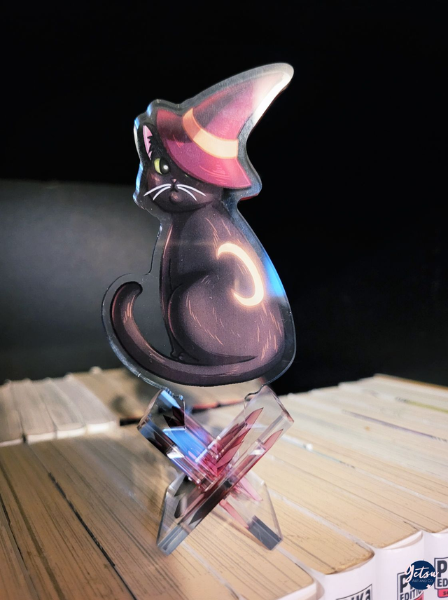 Standee chat noir magicien