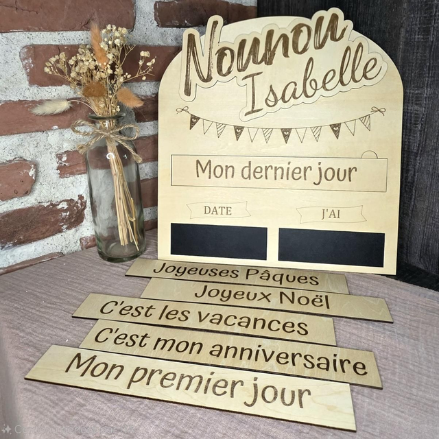 Pancarte Nounou personnalisé