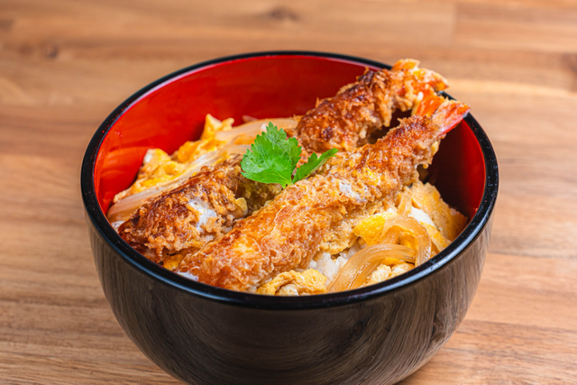 Katsu Prawn Egg &amp; Onion Rice Bowl