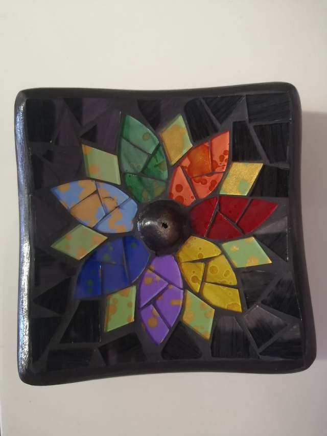 Bruciatore Quadrato Con Mosaico