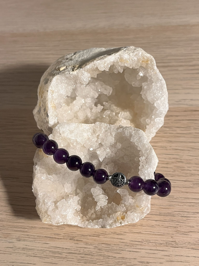 Bracelet Améthyste &quot;A&quot;