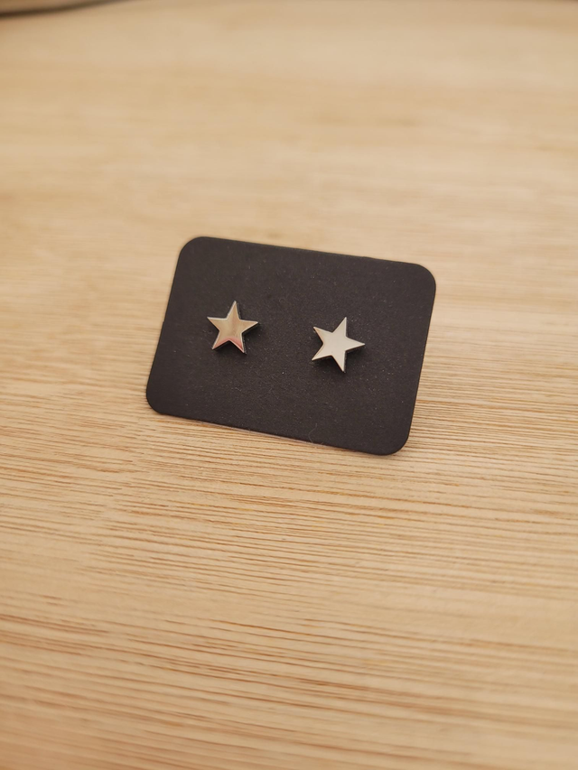 Stainless steel star stud earrings - SL-001