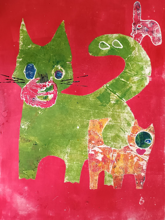 &#039;Kit Ginger (green/magenta)&#039; by Jude Montague edition of one.