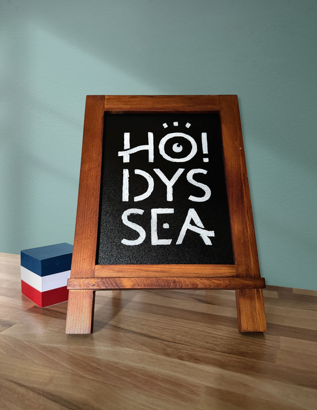 HODYSSEA Tableau MESSENGER Ardoise Panneau Affichage Cadre Pliable Bois à poser