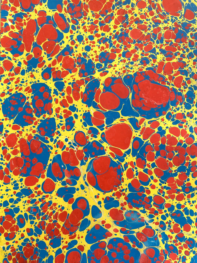 "Primary Colours" Stone Marbled Paper 