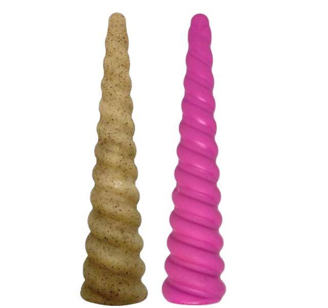 Jouet à mâcher en nylon durable en forme de corne de licorne.