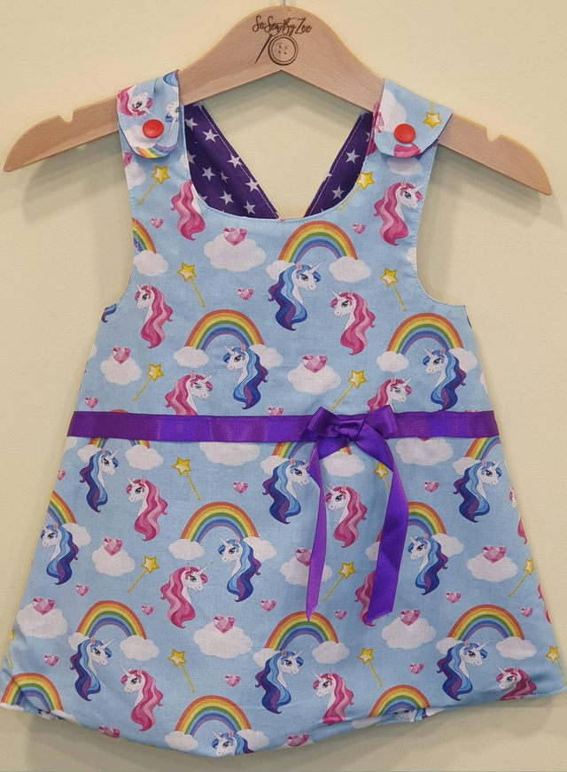 4-6 months 'Scarlet' reversible dress
