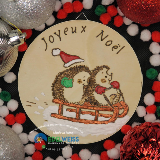 Hérissons avec luge