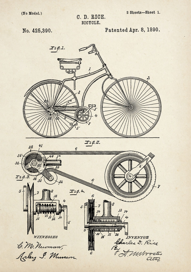 Bike Patent Poster