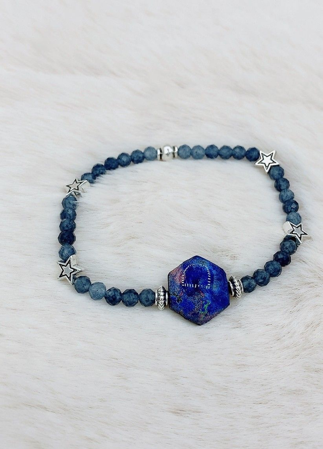 Bracelet "Eclat naturelle" et Saphir facetté