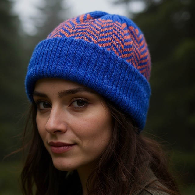Soft Merino Wool Handmade Unisex Hat (Colour: Iron Bru)