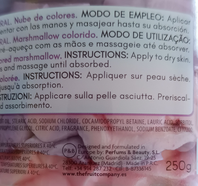 The Fruit Company " Beurre corporel Nuage coloré "