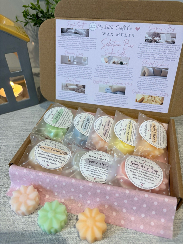Wax Melts Selection Box of 16 Highly Scented Wax Melts, 2 of each Scent