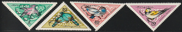 Mongolia 1961 Birds,Part Set MNH