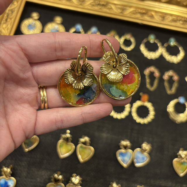 Boucles d’oreilles réversibles Flowers 