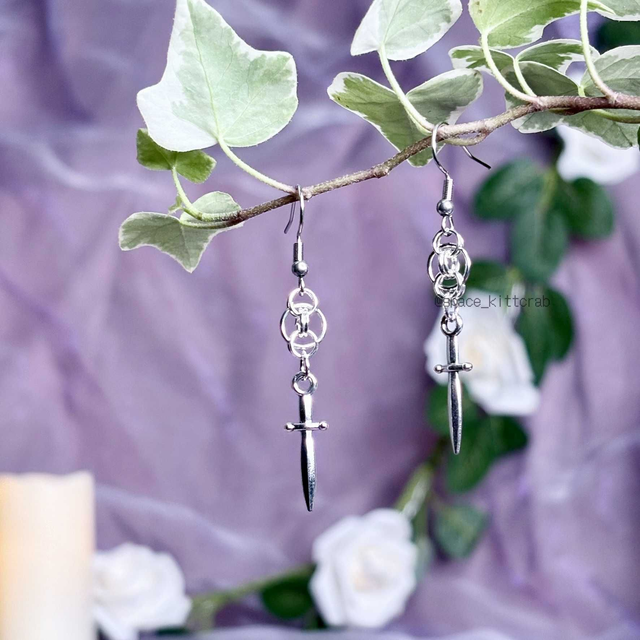 Chain maille earrings (uhani)