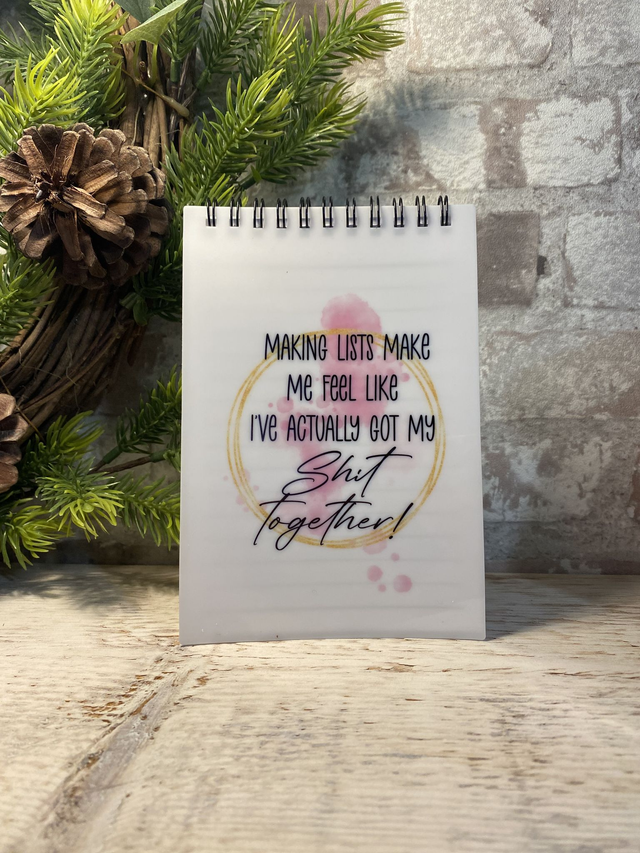 Making Lists - Sweary Notebook