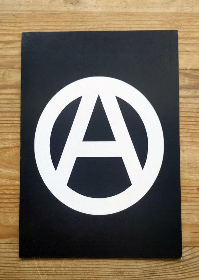 Postkarte - Circle A, weiß