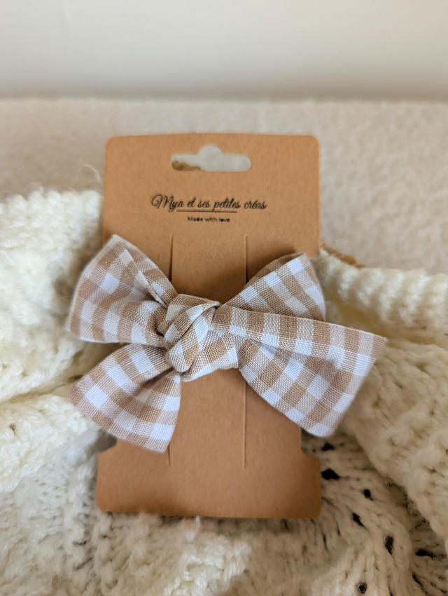 Barrette noué vichy 