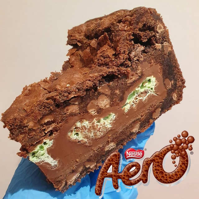 Mint Aero Cookie Pie Slice