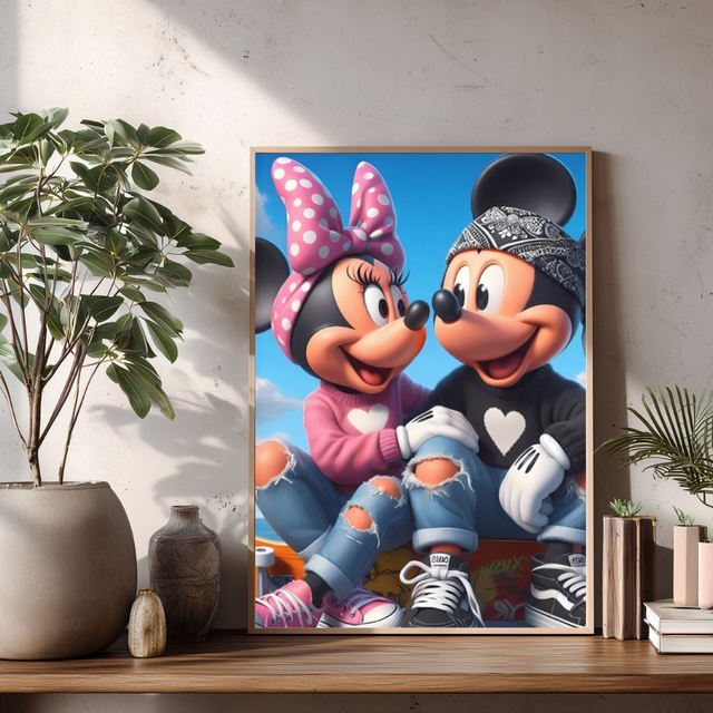 Affiche Minnie et Mickey