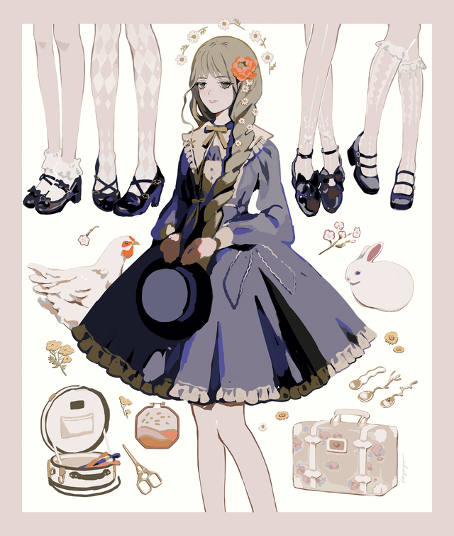 Blue Dress [A4/A3 Print]