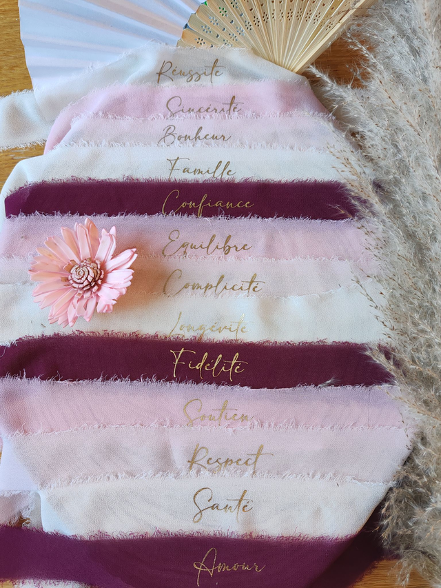 Ruban  de céremonie Mousseline de Soie