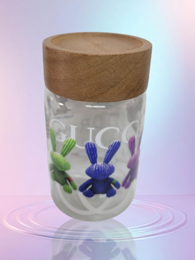 Petite bonbonnière en verre Marque vide