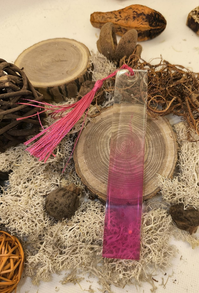 Marque page rose fuschia fumé 