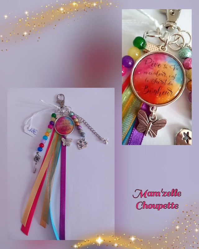 Porte-clés multicolore 