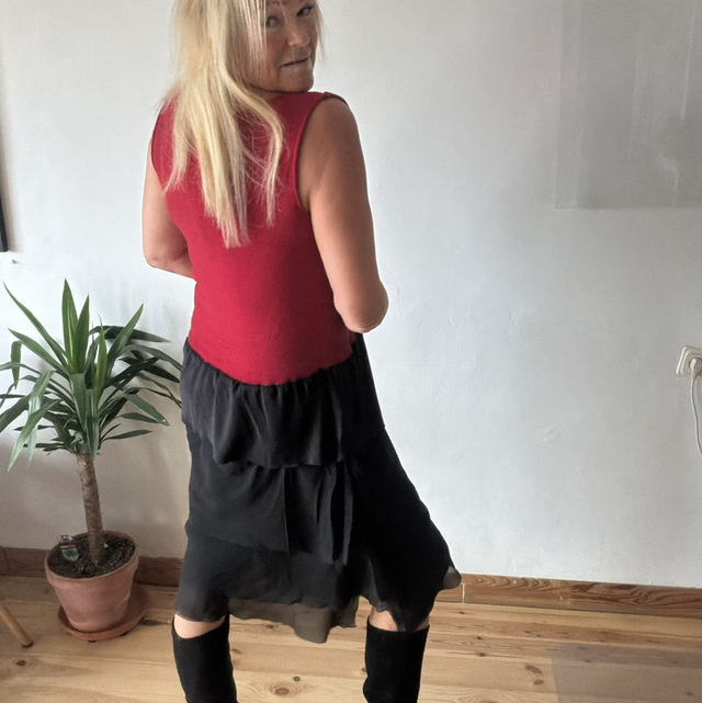 Elegant Handmade Merino Wool & Silk Dress ✨