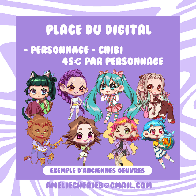 Chibi au digital à la commande