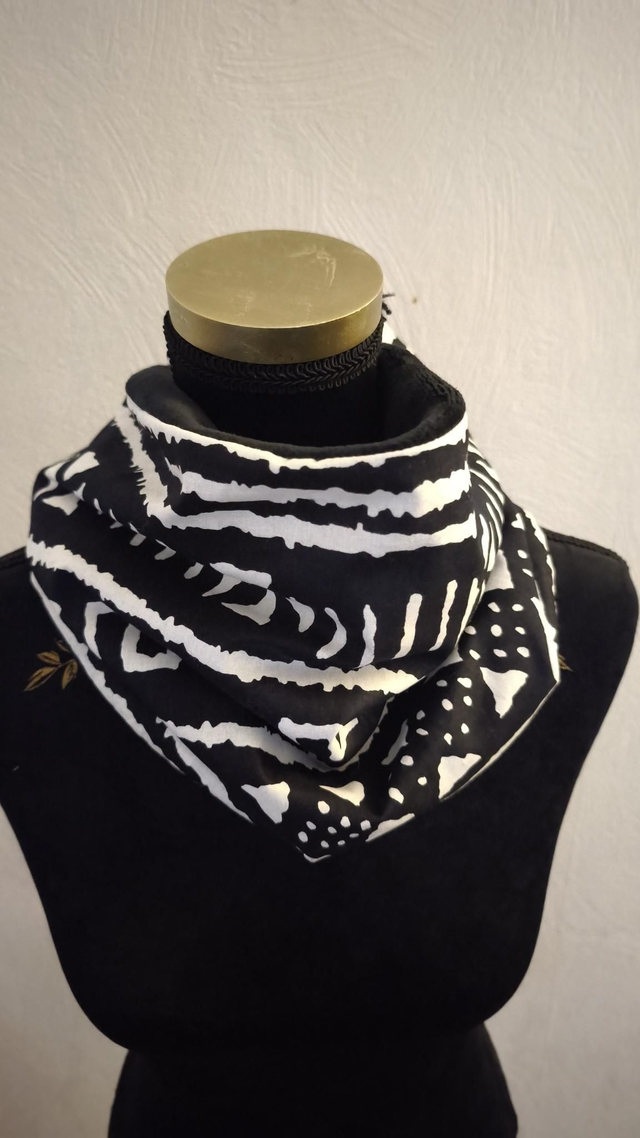Snood bogolan noir 