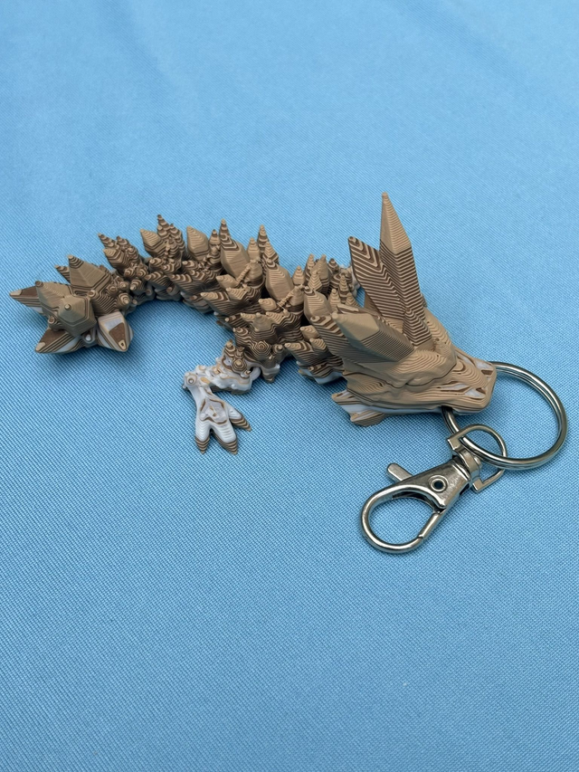 3D Printed Dragon Keyring Limited Edition 1.