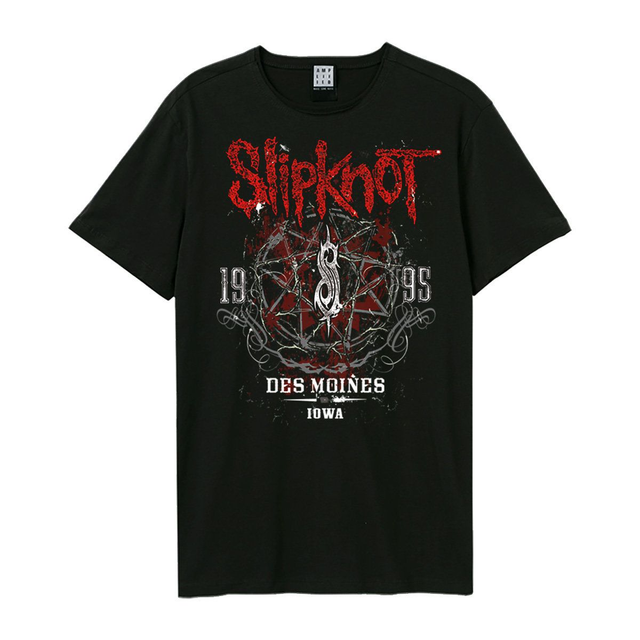 Slipknot Des Moines Amplified Vintage Charcoal T Shirt
