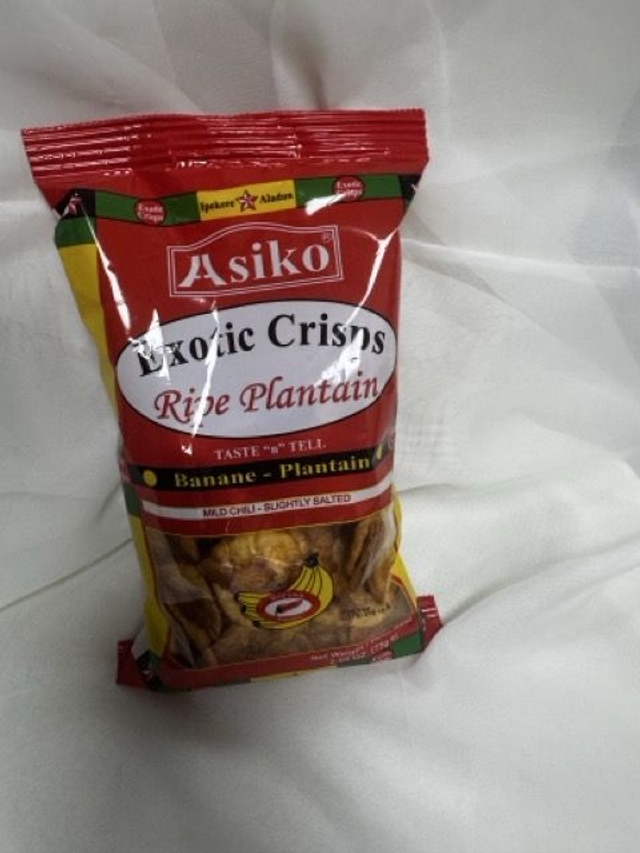 Exotic crisps ripe plantain
