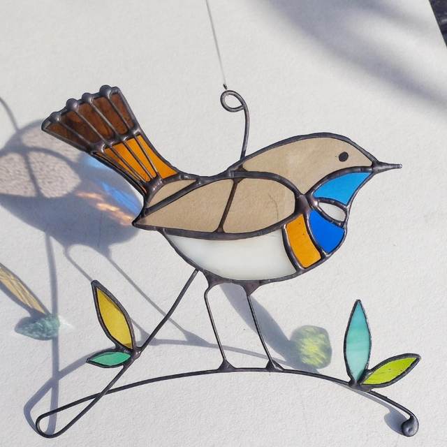 Le gorge bleue à miroir 