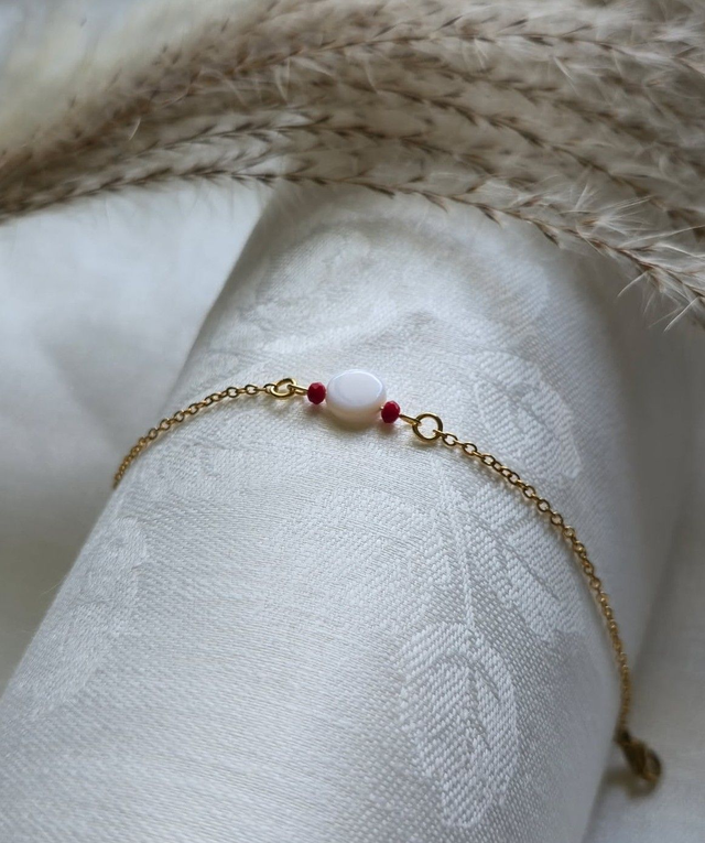 Bracelet Enéa - Rouge & Doré