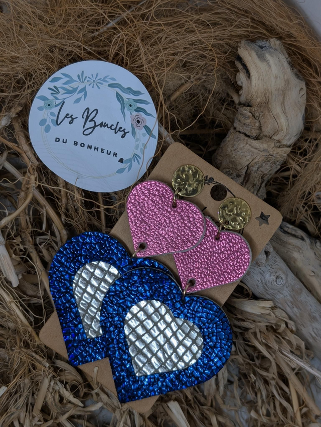 Boucles d&#039;oreilles Marie Laure ml030 rose bleu 