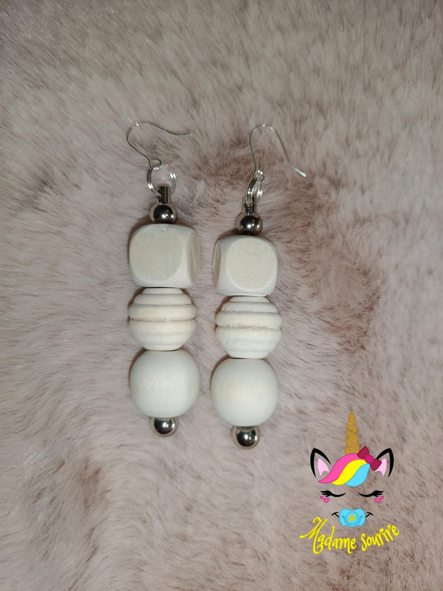 Boucles d'oreilles Bois