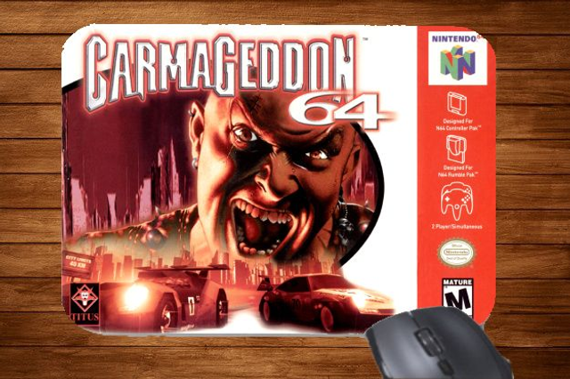 N64 Nintendo 64 Carmageddon Printed Mouse Mat