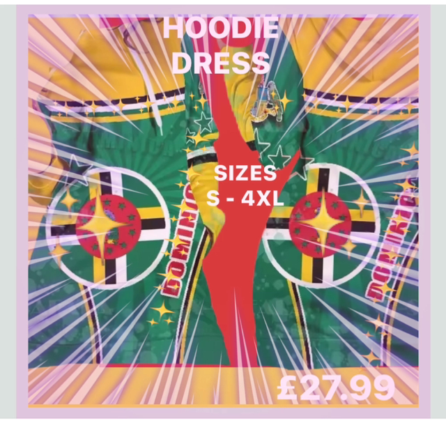 🇩🇲 DOMINICA SÁK-À-FÉTÈ YELLOW HOODIE DRESS