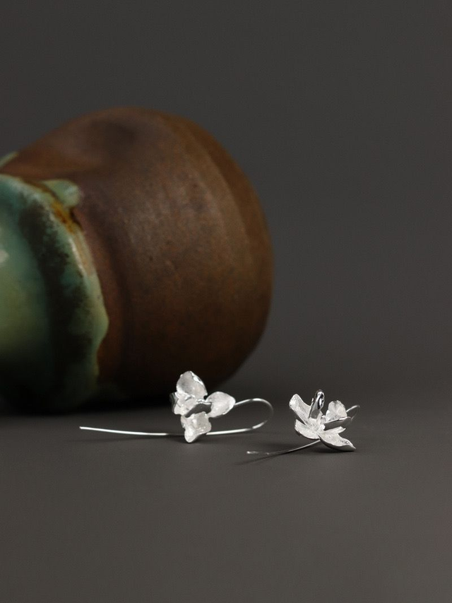 *Designer Silver Jewellery* Orchid Silver Earrings