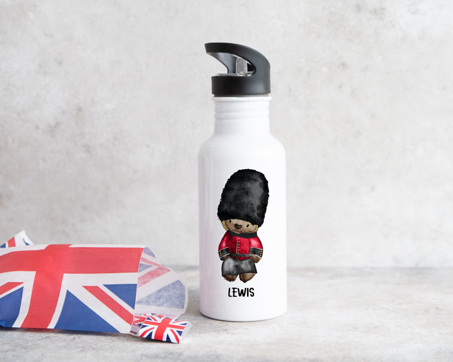 Persoanlised Teddy Kings Guard Water Bottle